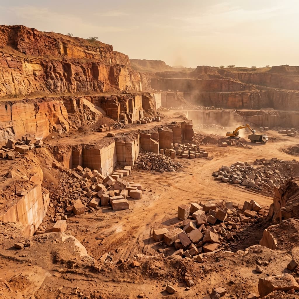 Autumn Brown Sandstone Quarry